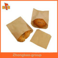 ODM acepta la bolsa de papel marrón biodegradable del grado de la comida para el pancking del pan / del perro caliente